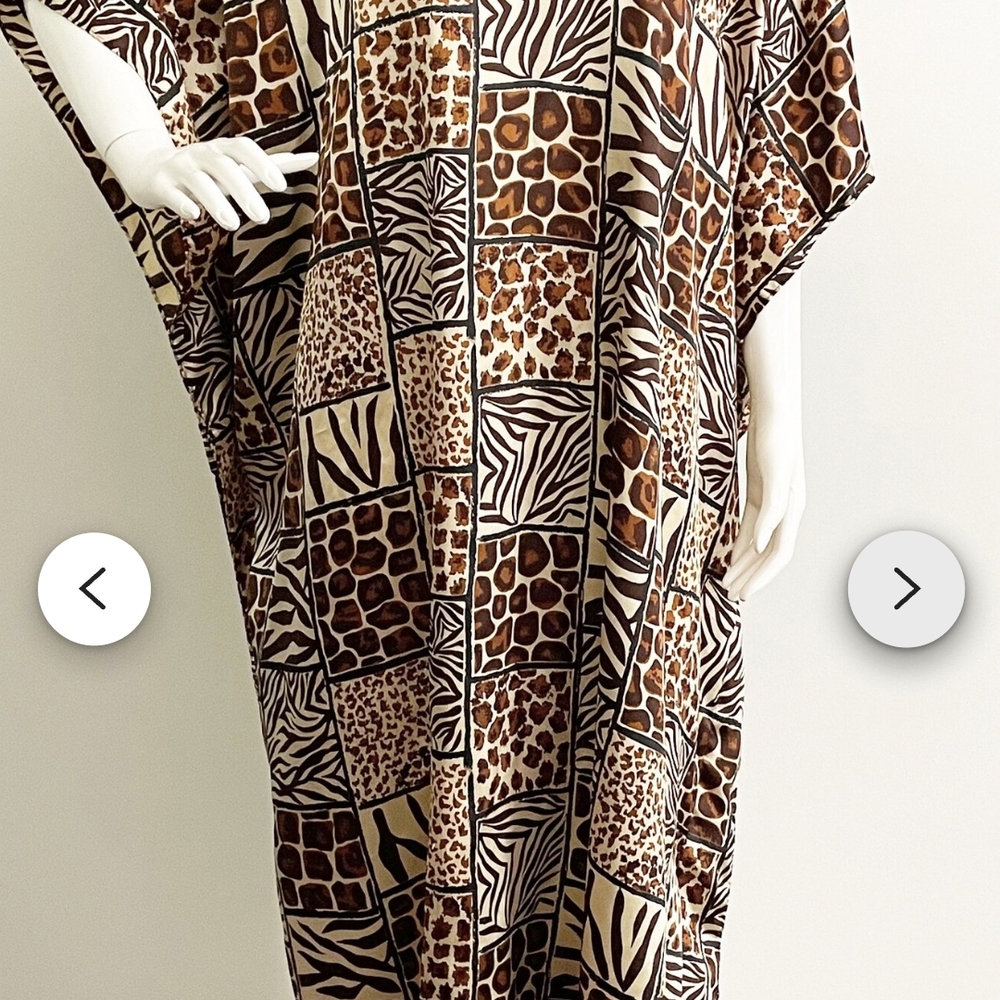 Animal Print Kaftan Dress